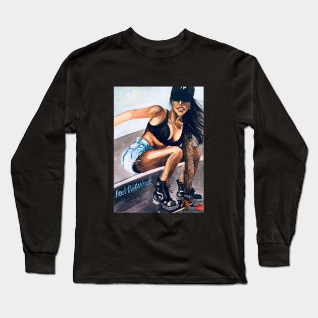 Feel the wind Long Sleeve T-Shirt by The artist of light in the darkness 